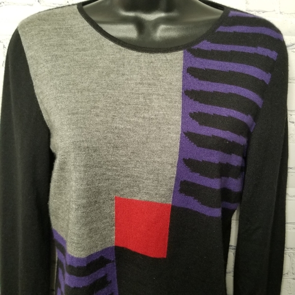 CHANEL Sweaters - Chanel multicolour knit sweater black gray purple